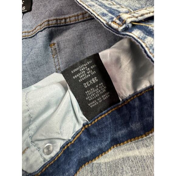 Waimea Jeans Mens 38 Blue Gray Skinny Fit Distressed Denim Splatter 38x30* - Picture 8 of 12